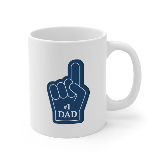 Mug Code #1 Dad Best Unique Father's Day Gift Best Dad White Ceramic Novelty Mug For Coffee Espresso Cappuccino Latte Tea 11oz