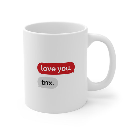 Mug Code Love You Best Unique Gift White Ceramic Novelty Mug For Coffee Espresso Cappuccino Latte Tea 11oz