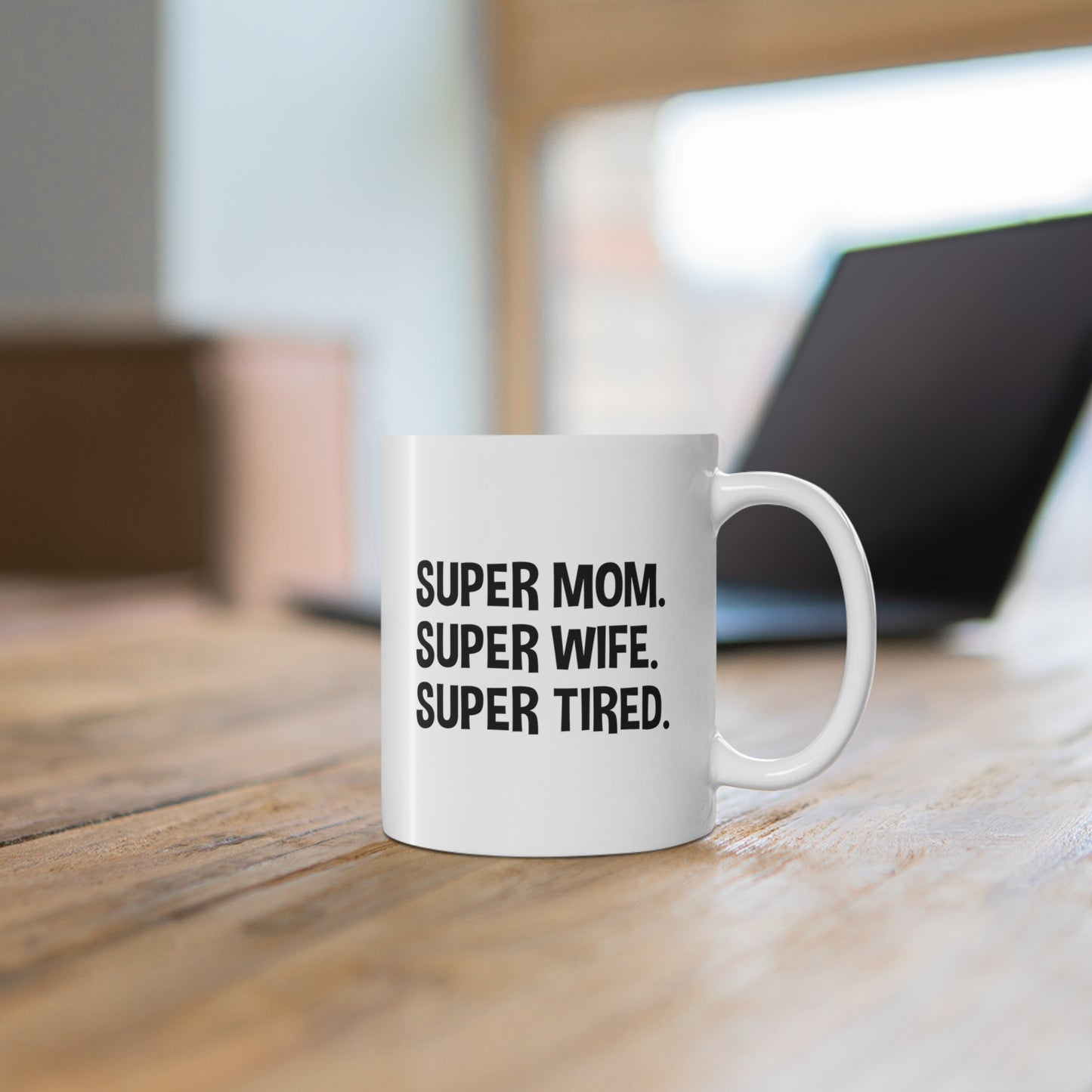 Mug Code Super Mom Best Unique Mother's Day Gift For Best Mom White Ceramic Novelty Mug For Coffee Espresso Cappuccino Latte Tea 11oz